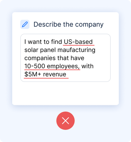Descriptive search DONTs