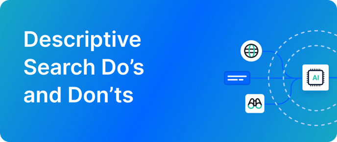 Descriptive search dos and dont banner
